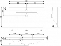 ASB-Woodline Мебель для ванной Риола 80 подвесная белая – фотография-20